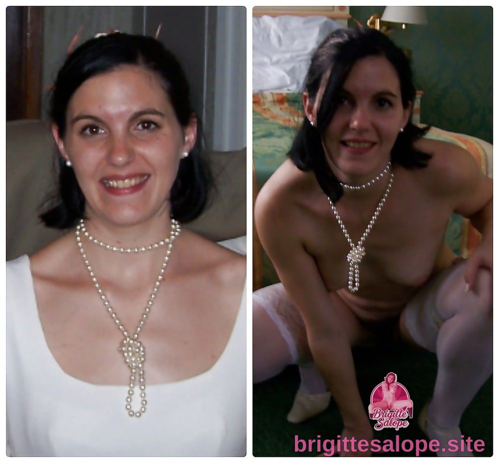 Femme nue avec collier de perles — Brigitte la Salope